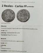 Spain 1707-1714 2 Reales Cut Into 1/4 Reale, Circulated