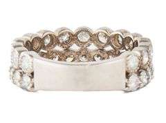 1.75ctw Diamond Milgrain Double Row Band Ring in 14K
