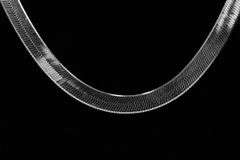 Sterling Silver Wide Herringbone Necklace 8.9mm Italy Solid 925 Italian Chain 24"