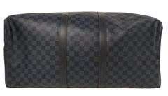 Louis Vuitton, Keepall Bandouliere 55 Damier Cobalt Canvas Bag W/ Box