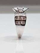 Dazzling 14 Kt White Gold Plated Lab Simulated Diamond Ring
