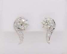 2.62CTW Vintage Diamond Stud Earrings