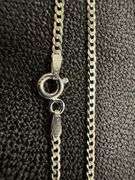 14k White Gold Solid Curb Link Chain 2mm Necklace 24"