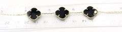 Darling 14K Yellow Gold Black Onyx 3 Motif Bracelet