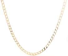 14kt Yellow gold square Cuban curb link chain