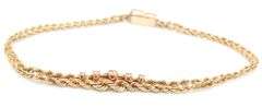 Estate 14K YG Double Rope & Dia. Bracelet & Necklace