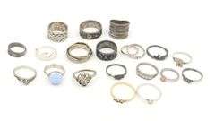 Group lot of Vintage 925 sterling silver rings