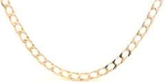 14kt Yellow gold square Cuban curb link chain