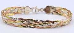 Italian 925 sterling silver braided bracelet