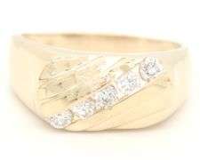 14kt Yellow gold 0.50ctw diamond Gent's ring