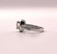 14 K White Gold Plate Bright 3.25 Ct Yellow Fire Moissanite Ring