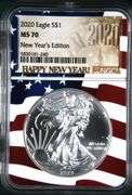 2020 U.S. SILVER AMERICAN EAGLE NEW YEAR'S EDITION NGC MS70