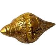 Small Brass Golden Holy Conch Shell