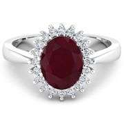 14KT White Gold 1.50ct Ruby and Diamond Ring