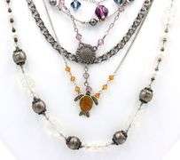 Group lot of  Vintage 925 sterling silver necklaces