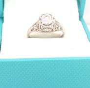 Vintage Platinum Diamond Filigree Ring