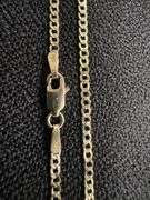 10k Yellow Gold Solid Pave Curb Link Chain 2mm Necklace 16"