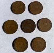 7 1909 VDB Type Lincoln Cents