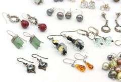 Group lot of Vintage 925 sterling silver earrings