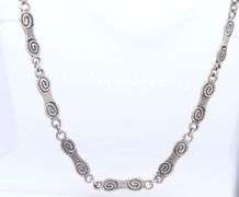 Vintage 925 Sterling Silver Bone Link Necklace