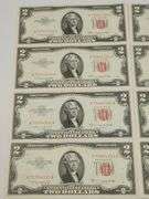 (8) 1953 B $2 Red Seal Consecutive Bills, Higher Quality