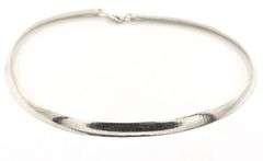 Group lot of 2 Vintage 925 sterling silver omega necklaces