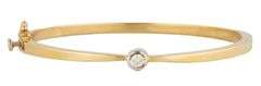 0.15ct Round Diamond Bezel Set Bangle Bracelet in 14K