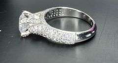 Sparkling 3.15 Ct 14 Kt White Gold Plated Engagement Ring