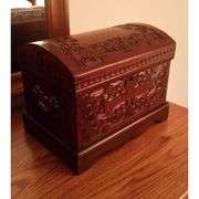 Dark Inca Sea Mohena Wood and Leather Jewelry Box