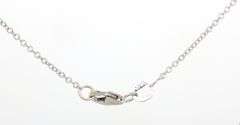 14kt White gold 1ctw diamond graduated open heart pendant on chain