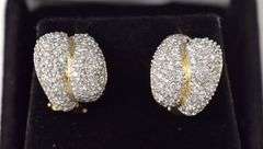 Dazzling Diamond Earrings in 14K Yellow Gold
