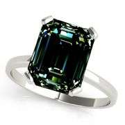 Stunning Rare 6.5 Ct VVs1 Ice Blue/Green Lab Simulated Diamond Ring