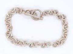 Vintage 925 sterling silver bracelet with toggle clasp