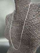 14k White Gold Solid Curb Link Chain 2mm Necklace 24"