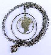 Silver Cut-Out Liberty Dime Necklace & Bracelet