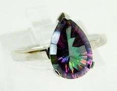 Vibrant Mystic Topaz Sterling Silver Ring, 6.5