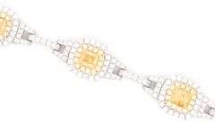 Luxurious Handmade 18k White Gold Diamond Bracelet