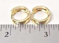 Simply Cute 14K Yellow Gold Huggie Hoop Earrings