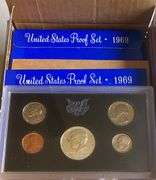 12 1969 US Proof Sets