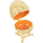 Jewelry Egg with Rhinestones Trinket Box