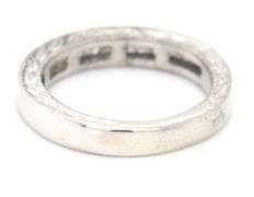 14kt White gold 0.35ct princess cut diamond band
