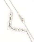 14kt White gold approximate 0.60ctw diamond V fancy necklace