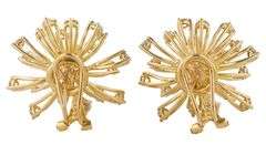 2.00ctw Diamond Firework Omega Back Earrings in 18K