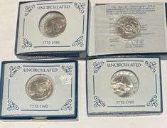 4 1982 D Washington Comm Silver Halves