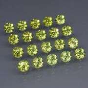 Round cut! Untreated! Matched! 5.51ct Peridot set!