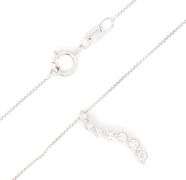 10kt White gold diamond Journey pendant on chain