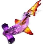 Hand Blown Glass Hammerhead Shark Collectible Decor