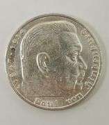 1936-J 5 Reichsmark Paul Von, Circulated