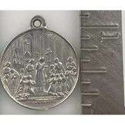 Antique 1858 French Silver First Communion Medal