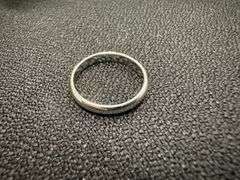 14k White Solid Gold 3mm Domed Plain Men's Women's Wedding Band Size 7